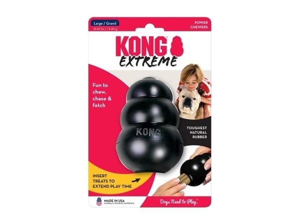 KONG Extreme -koiranlelu, musta, L
