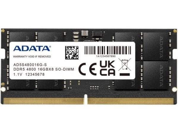 ADATA AD5S480016G-S, 16GB, 1x16GB, DDR5, 4800Mhz, 262-pinners SO-DIMM