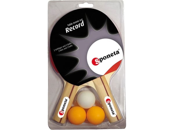 Victoria Sport sett med racketer til bordtennis + 3 baller Record
