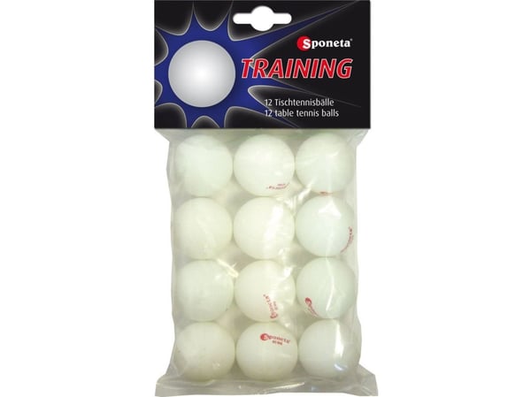 Sponeta bordtennisballer til trening 12 stk. Sponeta bordtennisballer til trening 12 stk.