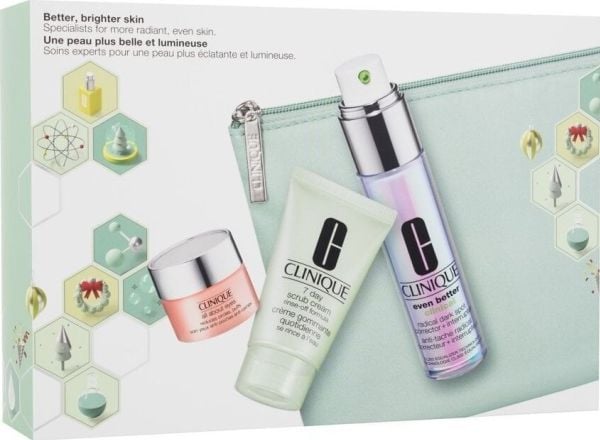 CLINIQUE SET (EVEN BETTER CLINICAL RADICAL DARK SPOT CORRECTOR+INTERRUPTER 30 ml + 7DAY SCRUB 30ML + ALL ABOUT EYES 5ML)