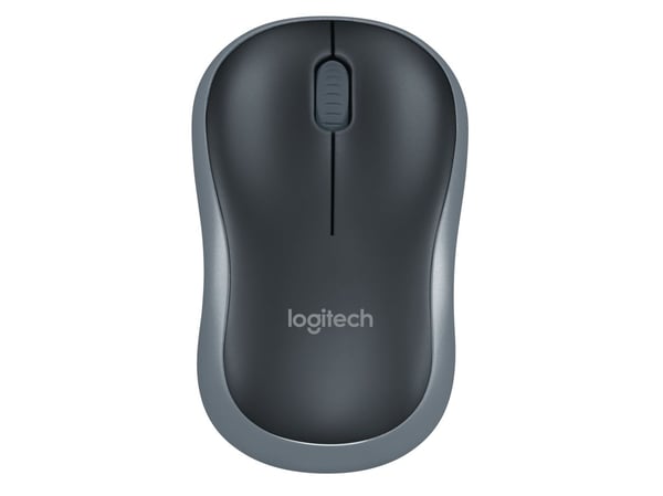 Logitech M185 - Mus - optisk - 3 knapper - trådløs - 2.4 GHz - USB trådløs mottaker - rask grå