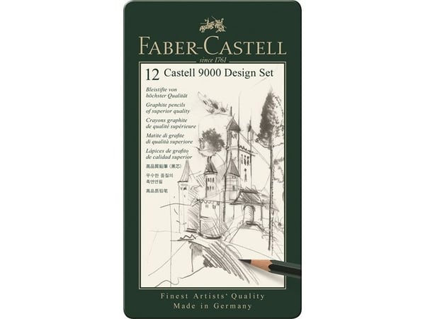 Faber-Castel Design Set 9000, 5B-5H, 12 kynää
