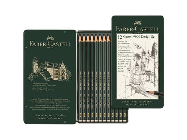 Faber-Castel Design Set 9000, 5B-5H, 12 kynää