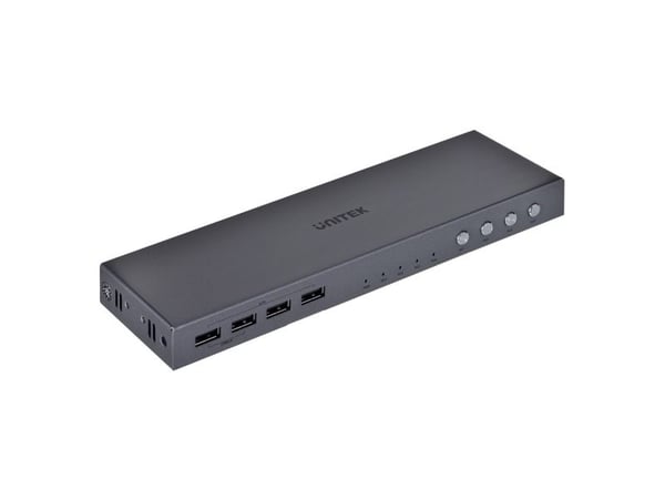 Unitek V306A - KVM / lyd / USB-svitsj - 4 in, 1 out - 4 x KVM / USB - stasjonær