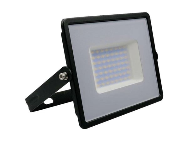 V-tac 50W LED-projektør, E-serien, svart hus, 6500K