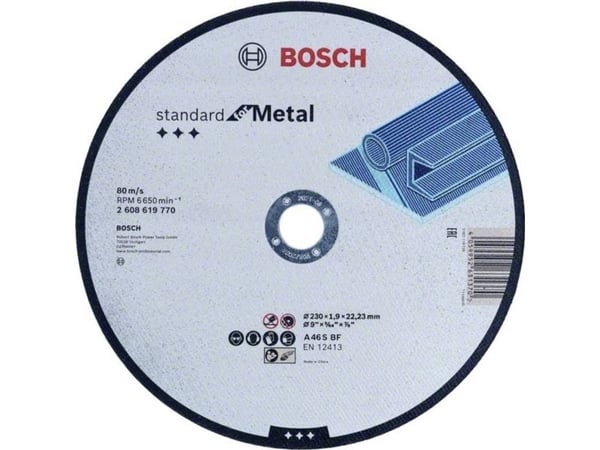 Bosch 2608619770 skjæreskive - Skjæreskiven Standard for metall kutter pålitelig i metall. Aluminiumoksidskiven ble utviklet for vanlig metallarbei...