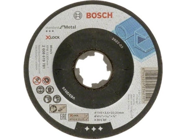 Bosch Accessories Standard for Metal 2608619781 Skæreskive forkrøppet 115 mm 22.23 mm 1 stk