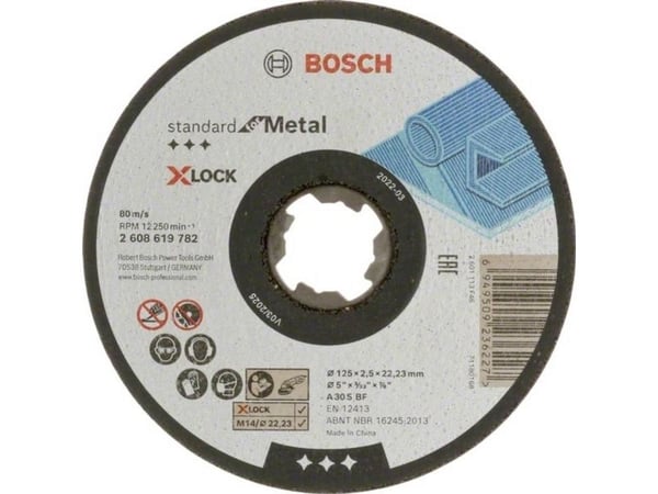 Bosch tilbehør Standard for Metal 2608619782 kapp-/slipeskive rett 125 mm