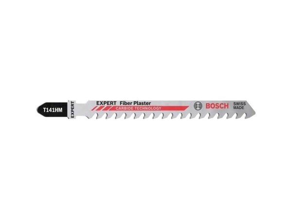 Bosch T 141 HM, Stikksagblad, Cement fiber panel, Glassfiber armert plastik, Gipsplater, Karbid, Svart, Rød, Rustfritt stål, 4,3 mm, 5 cm