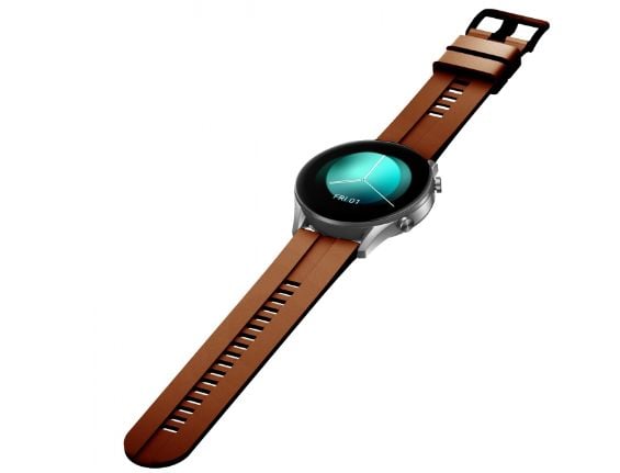 Smartklokke Oro-med Gold Smart Fit 8 Pro, Sølv kropp med brun reim