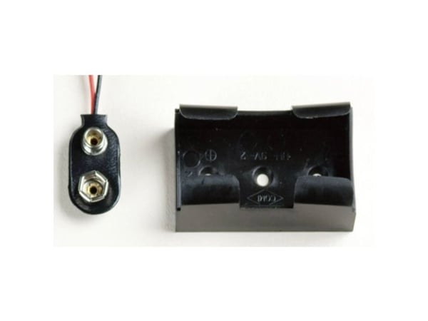 Takachi BH9V2 batteriholder 1x 9 V blokk trykknapptilkobling, kabel 49.3 x 29.2 x 20 mm