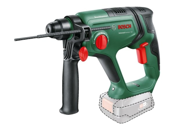 Bosch UniversalHammer 18V - Roterende hammer - trådløs - 4-mode - SDS-plus - 2 joule - uten batteri - 18 V - SOLO