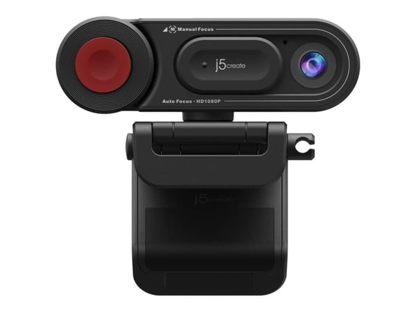 j5create JVU250-N HD-verkkokamera, jossa automaattinen ja manuaalinen tarkennuskytkin, 2 MP, 1920 x 1080 pikseliä, 30 fps, 360p, 480p, 720p, 1080p,...