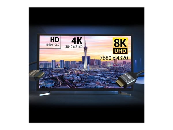 j5create JDC53 - Ultra High Speed - HDMI-kabel - HDMI hann til HDMI hann - 2 m - firedobbeltskjermet - svart og grå - 8 K 60 Hz (7680 x 4320) støtt...