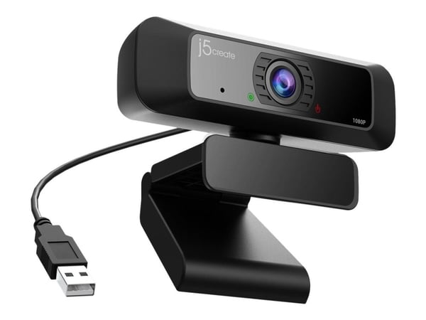 j5create JVCU100-N USB™ HD -verkkokamera 360°-kierrolla, 2,07 MP, 1920 x 1080 pikseliä, Full HD, 30 fps, 640x480@30fps, 1280x720@30fps, 1920x1080@3...