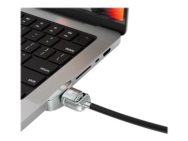 Compulocks Ledge Lock Adapter for MacBook Pro 16" M1, M2 & M3 with Keyed Cable Lock - Sikkerhetssporlåsadapter - med nøkkellås - for Apple MacBook ...