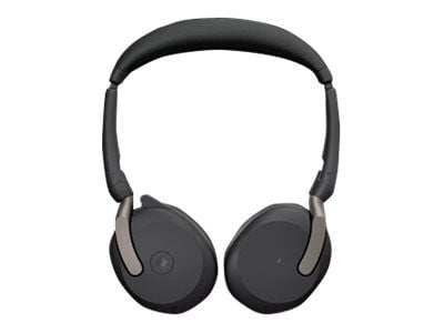 Jabra Evolve2 65 Flex MS Stereo - Hodesett - on-ear - Bluetooth - trådløs - aktiv støydemping - USB-A - svart - Certified for Microsoft Teams