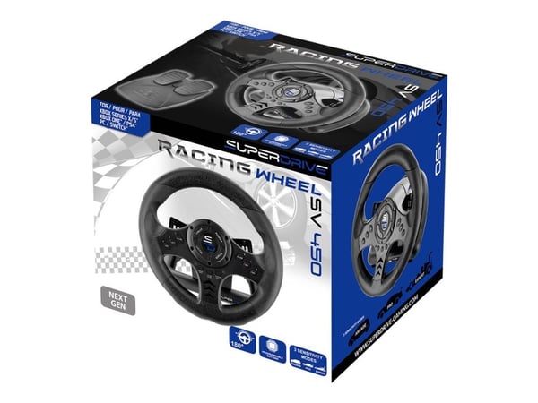 Superdrive SV450 - Hjul- og pedalsett - kablet - for Sony PlayStation 4, Microsoft Xbox One, PC