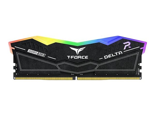 T-Force DELTA RGB - DDR5 - sats - 32 GB: 2 x 16 GB - DIMM 288-pin - 6000 MT/s / PC5-48000 - CL38 - 1.25 V - ej buffrad - on-die ECC - svart
