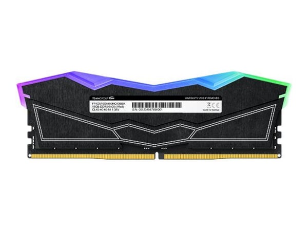 T-Force DELTA RGB - DDR5 - sats - 32 GB: 2 x 16 GB - DIMM 288-pin - 6000 MT/s / PC5-48000 - CL38 - 1.25 V - ej buffrad - on-die ECC - svart