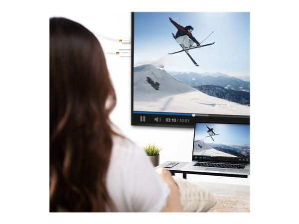 j5create JVAW56 - Trådlöst ljud-/videoadapter - vit
