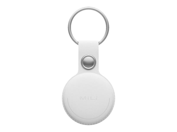 MiLi MiTag - Anti-tap Bluetooth-tag - Hvit (inkl. hvit lærreim) | Krever Apple-enhet
