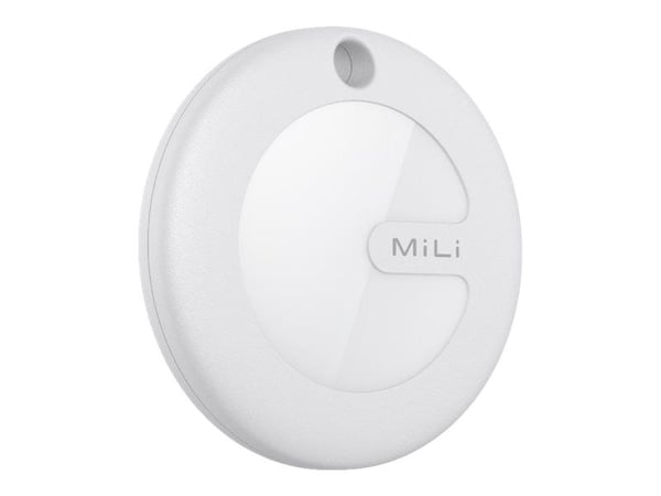 MiLi MiTag - Anti-tap Bluetooth-tag - Hvit (inkl. hvit lærreim) | Krever Apple-enhet