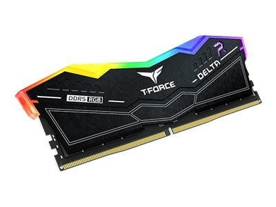 T-Force DELTA RGB - DDR5 - sats - 32 GB: 2 x 16 GB - DIMM 288-pin - 6000 MT/s / PC5-48000 - CL38 - 1.25 V - ej buffrad - on-die ECC - svart