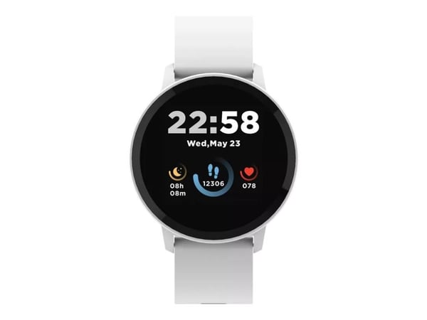 Canyon SW-63 - Smartklokke med stropp - silikon - display 1.3" - 512 KB - Bluetooth - 35 g - hvit