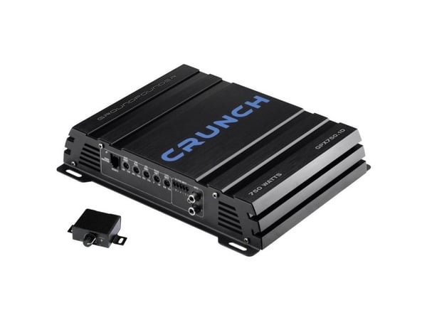 Crunch GPX750.1D 1-kanavainen digitaalinen ulostulovaihe 750 W Äänenvoimakkuuden, bassojen ja diskanttien säätö Soveltuu (ajoneuvon merkki): Yleism...