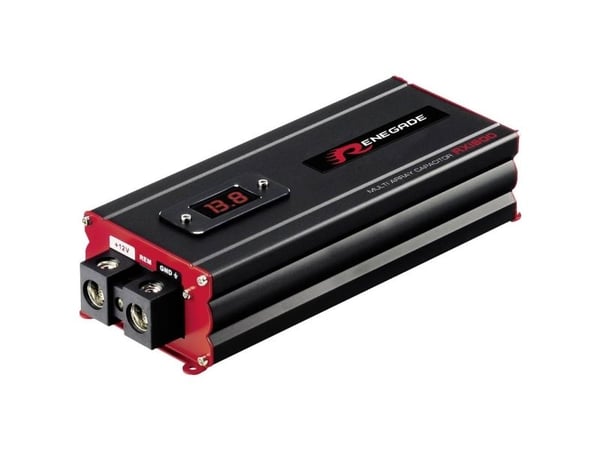 Renegade RX1800, Multi-array buffer capacitor, musta, Punainen, 18000 µF, 90 mm, 210 mm, 52 mm