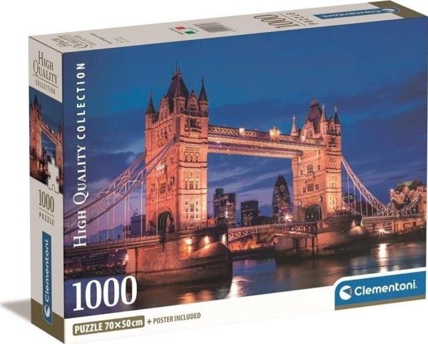 Clementoni Tower Bridge At Night, 1000 stykker, Bygninger, 10 år