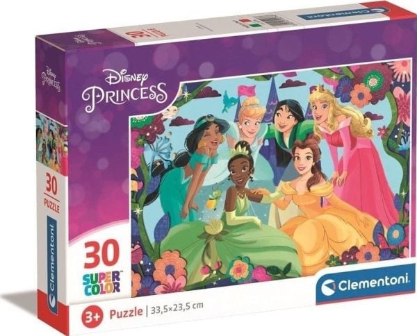 Clementoni Supercolor Disney Princess, 30 stk, tegneserier, 3 år