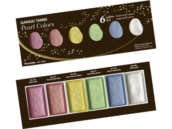 GANSAI TAMBI PEARL COLORS set med 6 färger