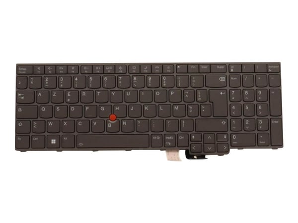 Chicony - Erstatningstastatur for bærbar PC - med Trackpoint - bakbelysning - AZERTY - Fransk - grå - FRU - for ThinkPad P16 Gen 1 21D6, 21D7