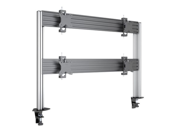 Multibrackets M Pro MBDM2x2U - Monteringssett (skrivebordsmontering, søyle) - for 2x2 flatpaneler - sølv