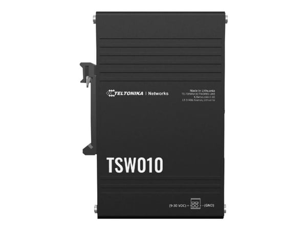 Teltonika TSW010 - Switch - 5 x 10/100 - DIN-skinnemonterbar - Passive PoE