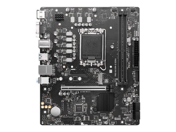 MSI PRO H610M-E DDR4 - Hovedkort - micro ATX - LGA1700-sokkel - H610 Chipset - USB 3.2 Gen 1 - Gigabit LAN - innbygd grafikk (CPU kreves) - HD-lyd ...