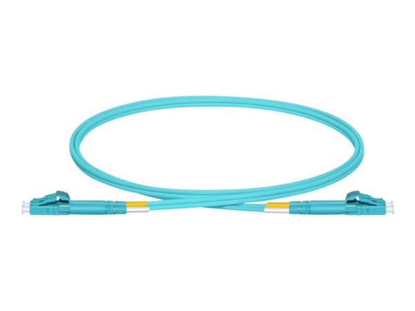Lanview - Koblingskabel - LC/UPC-multimodus (hann) til LC/UPC-multimodus (hann) - 3 m - 2 mm - fiberoptisk - dupleks - 50 / 125 mikroner - OM3 - ha...