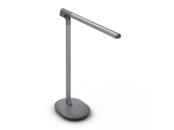 Philips Funksjonell Sword-skrivebordslampe, Mørkegrå, Metall, Soverom, Stue, Kontor, Tidsriktig, IP20, II