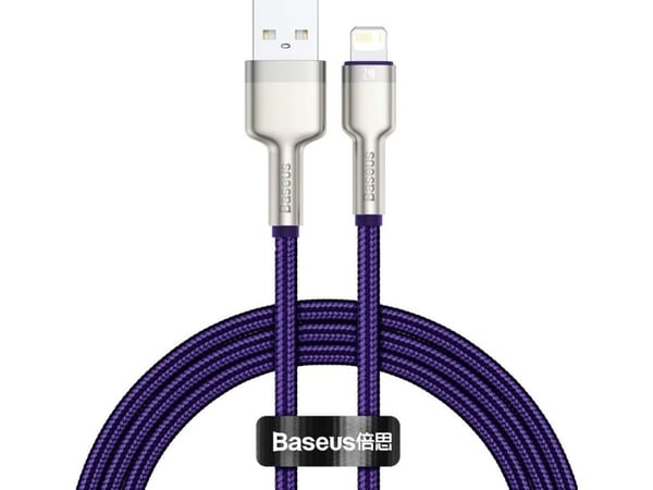 Baseus Cafule USB til Lightning-kabel, 2,4A, 1m (lilla)
