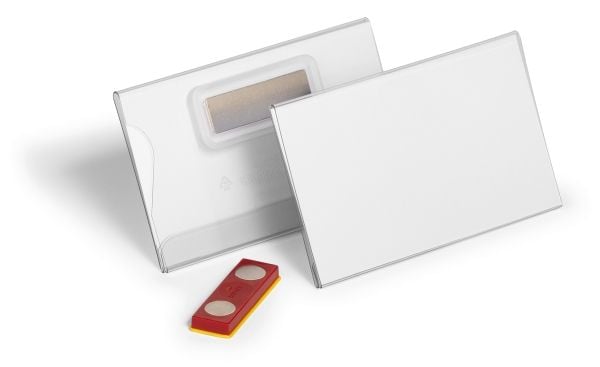 DURABLE - Navneskilt - for 54 x 90 mm - magnet - gjennomsiktig (en pakke 25)