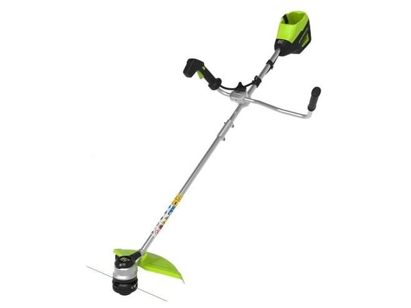 Greenworks GD60BCB, Grästrimmer, 40 cm, Nylonlina, U-handtag, 2 mm, Svart, Grön, Silver