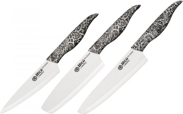 Samura INCA knivsats, 3 delar, vit