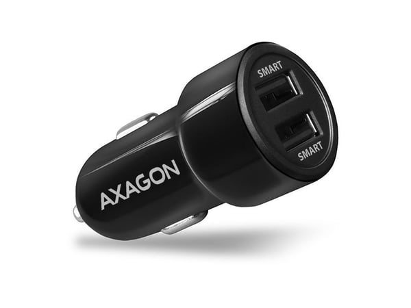 AXAGON PWC-5V5 - Bilstrømadapter - 24 watt - 2.4 A - QC 1.0 - 2 utgangskontakter (USB-type A)