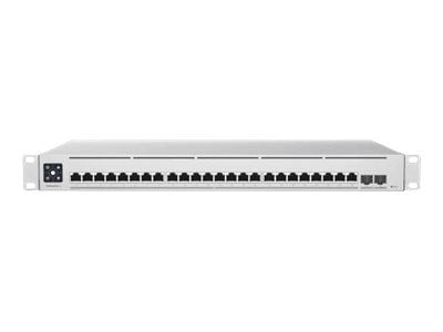 Ubiquiti UniFi Enterprise XG 24 - Switch - L3 - Styrt - 24 x 100/1000/2.5G/5G/10GBase-T + 2 x 25 Gigabit SFP28 (opplink) - rackmonterbar - AC 120/2...