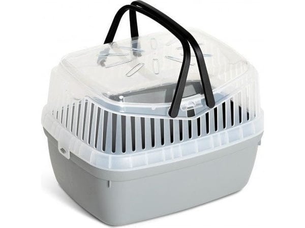 Panama Pet Transporter for gnagere og kaniner, grå, 30x23x21cm