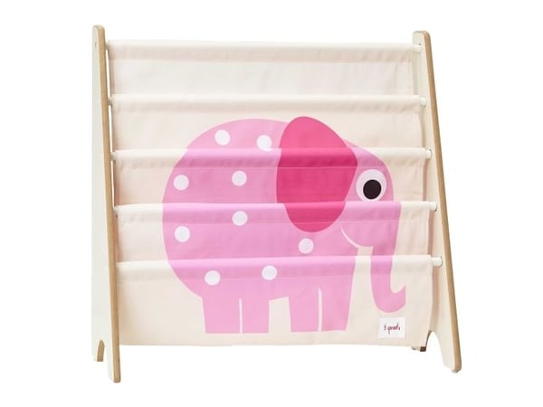 3 Sprouts bokhylleställ elefant rosa