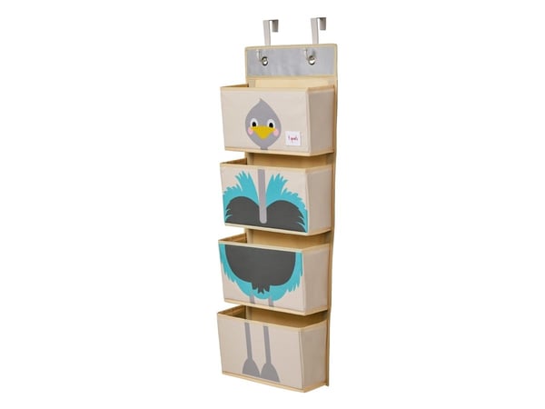 3 Sprouts Vægophæng med lommer (Wall Organizer), Struds